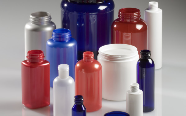 Red, white, and blue Nutritional Supplement Bottles