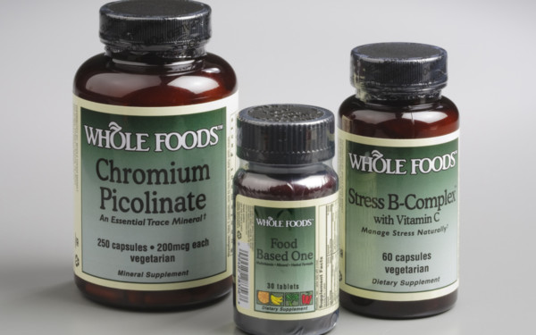 Whole Foods Nutritional Supplement Bottles