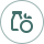 Time search icon: clock with a magnifying glass (indicating search by time)