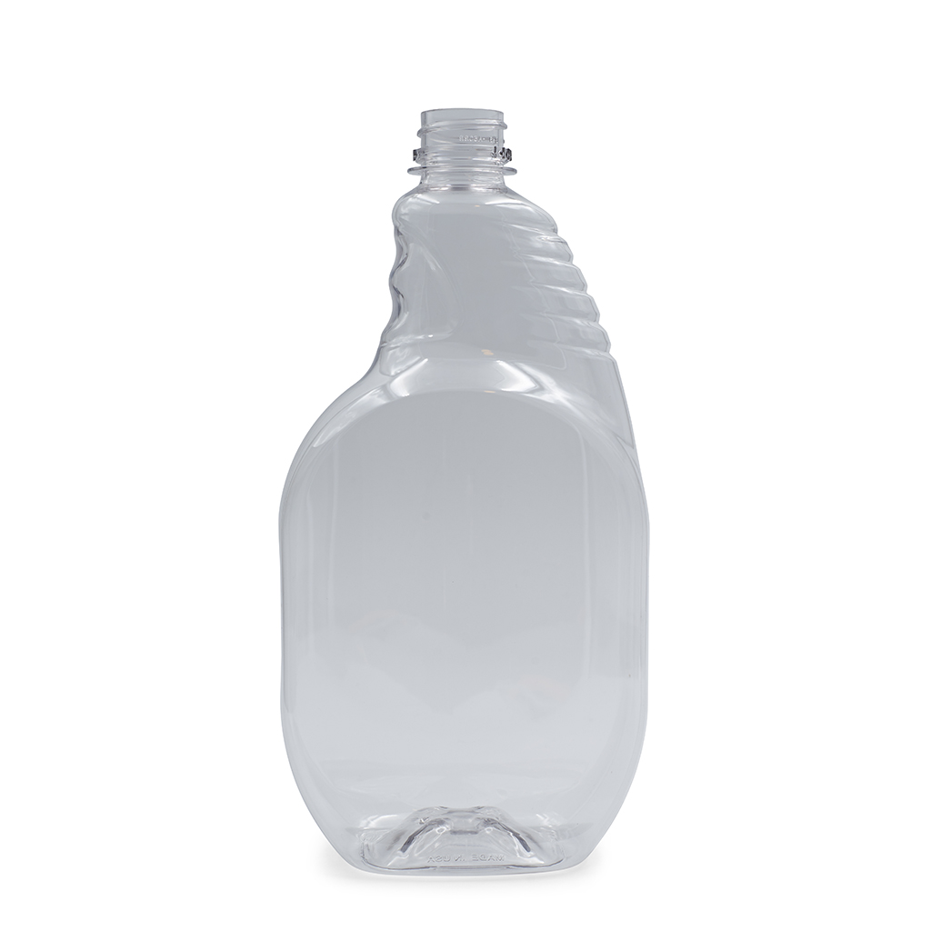 16 oz CLEAR glass bottle with 28-400 neck finish with Black Trigger Sprayer