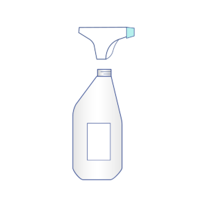 Illustration of sprayer and bottle