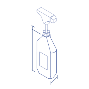 Illustration of sprayer and bottle