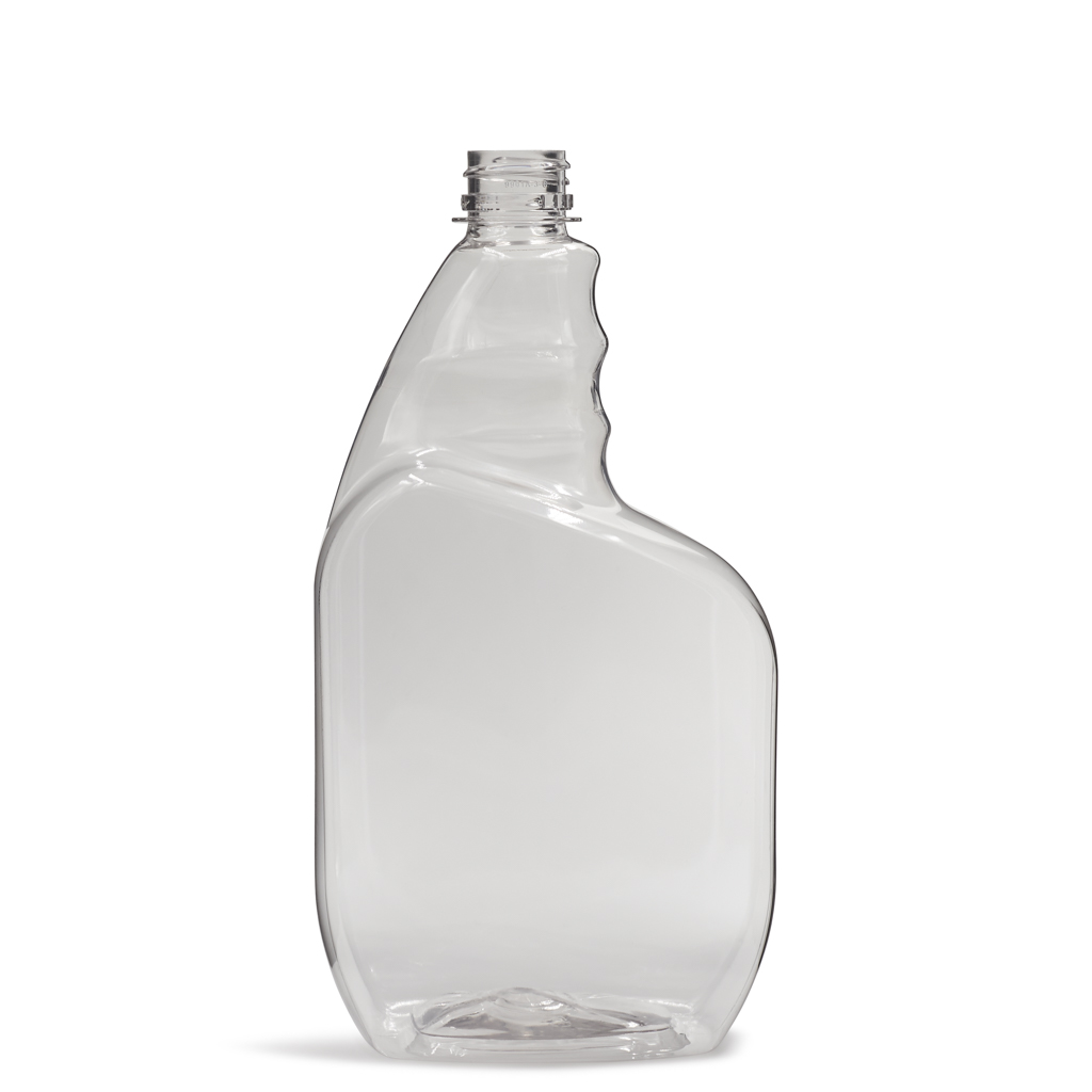 16 oz CLEAR glass bottle with 28-400 neck finish with Black Trigger Sprayer