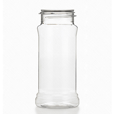 6 oz Clear Glass Square Spice Jar 43-485 Neck Finish